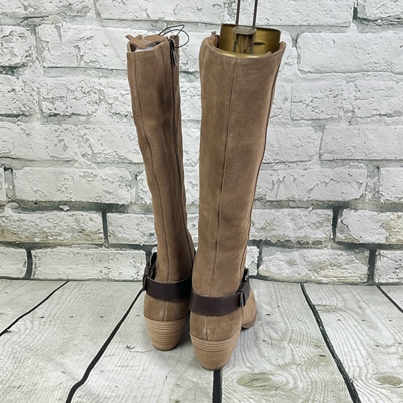 American Rag Taupe Suede Tall Boot Wide Calf - Picture 3 of 4